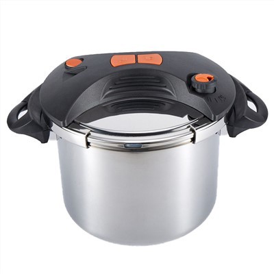 Induction Siv Stainless Hlau Loj Siab Cooker nrog kov