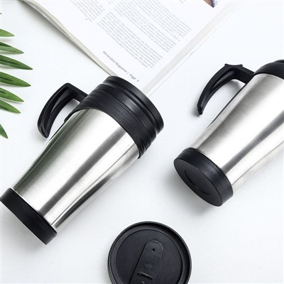 Plastic Travel Mug nrog lub hau thiab kov